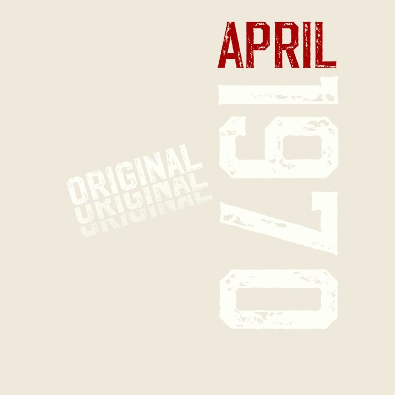 55th Birthday Original April Vintage 1970