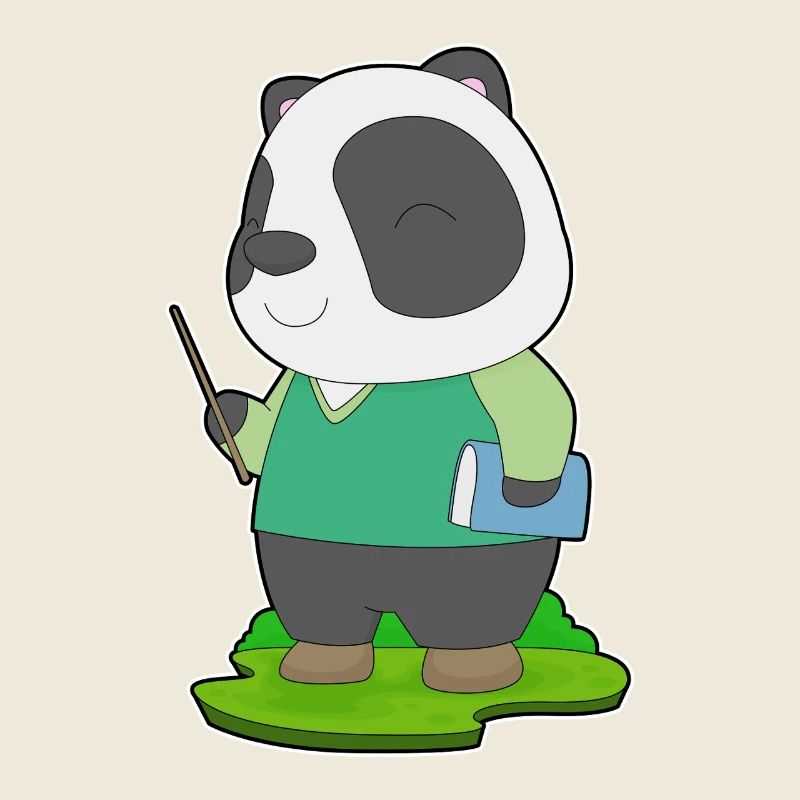 Panda Teacher Book School
