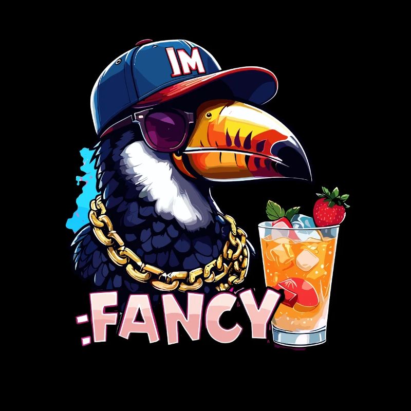 Fancy tropical toucan with style