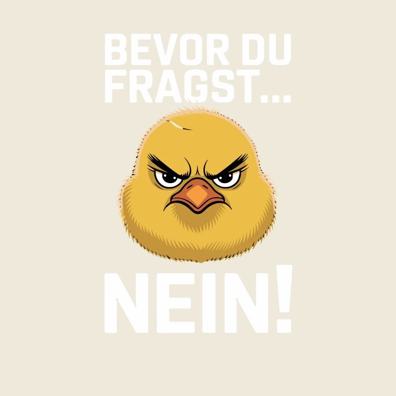 Bevor Du Fragst Nein Lustiger Küken Spruch