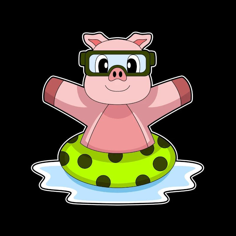 Schwein Sommer Rettungsring