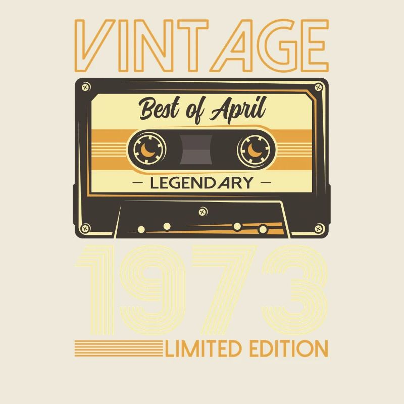 52nd Birthday Cassette April Vintage 1973