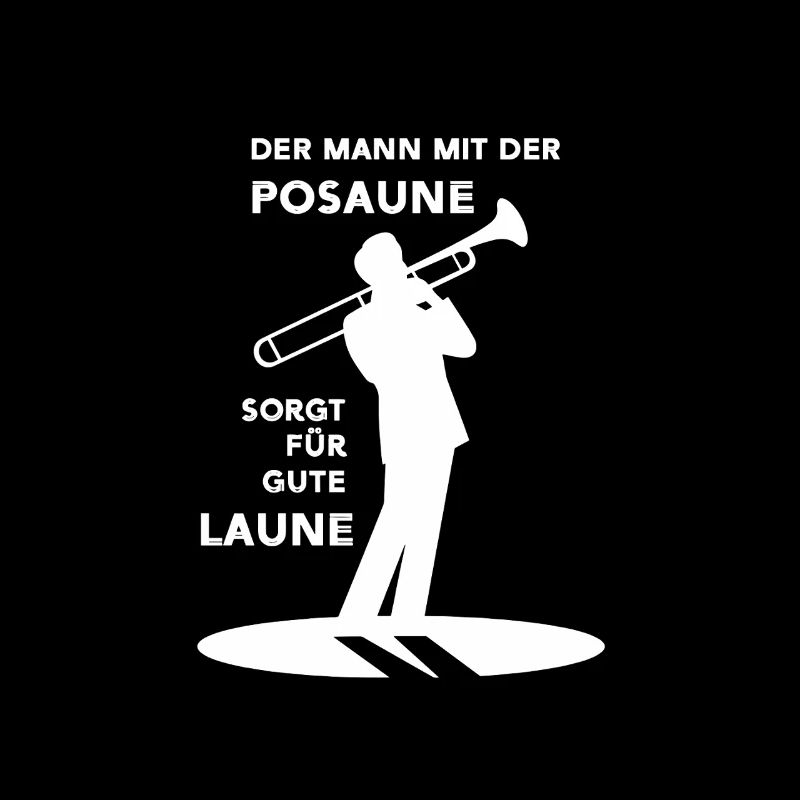 Der Mann mit der Posaune sorgt für gute Laune