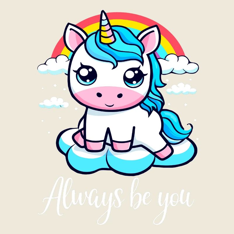 Süßes Einhorn mit Regenbogen - Always Be You