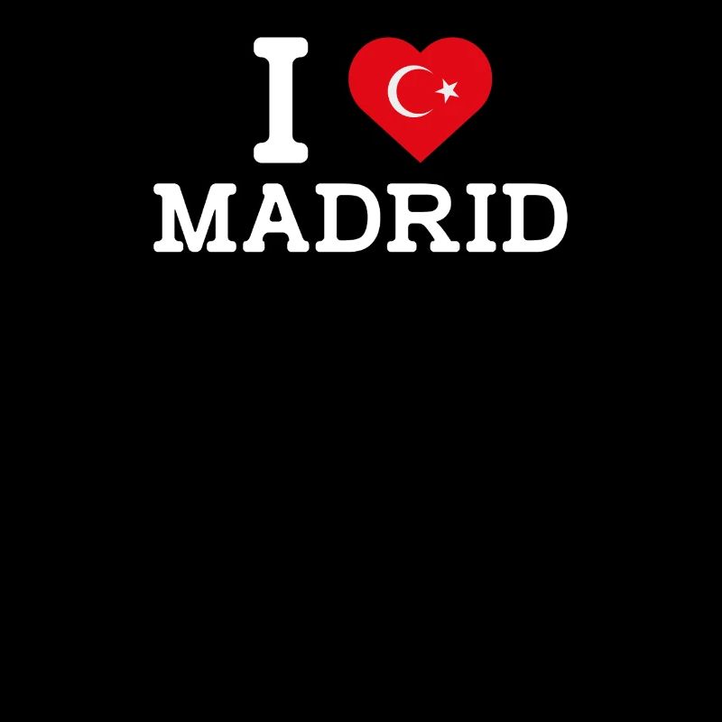 J’aime Madrid Cool J’aime le mauvais drapeau Jeu de mots turc