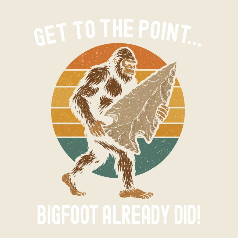 Bigfoot avec silex à pointe de flèche