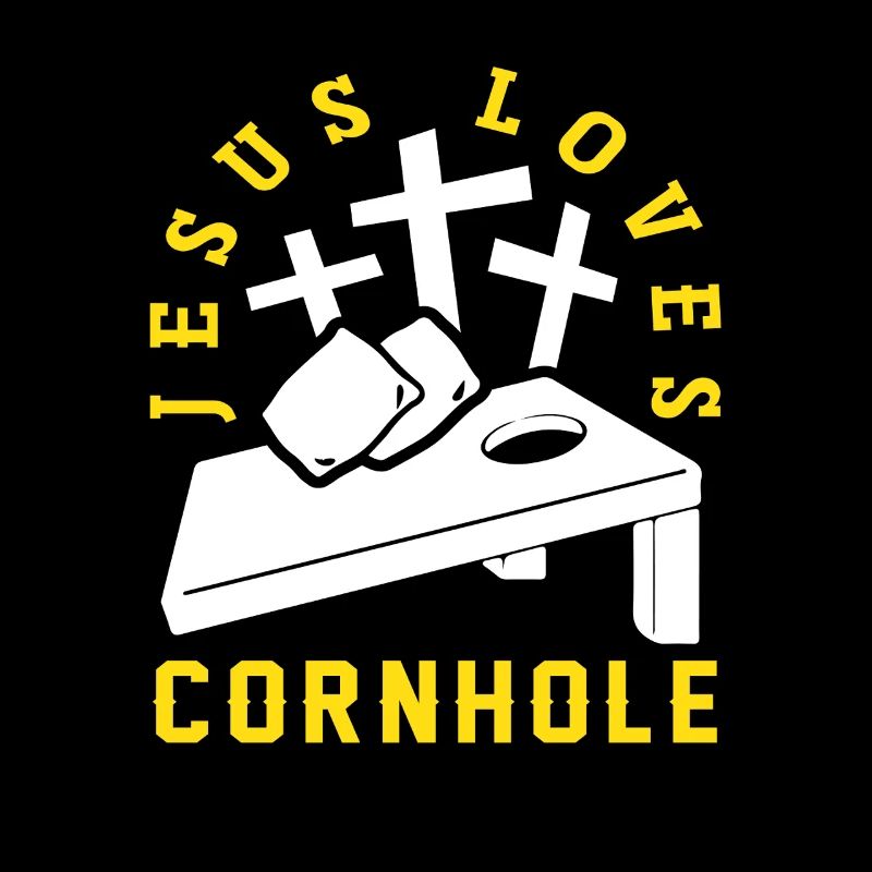 Jesus Liebt Cornhole Spieler Design