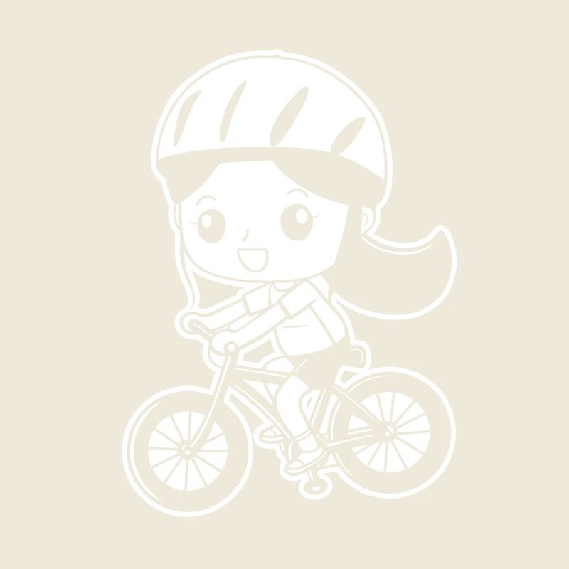 Radfahrerin Comic Stil