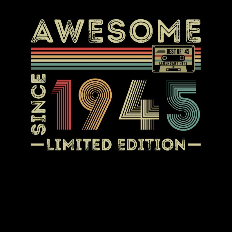 1945 anniversaire Vintage Retro Gift