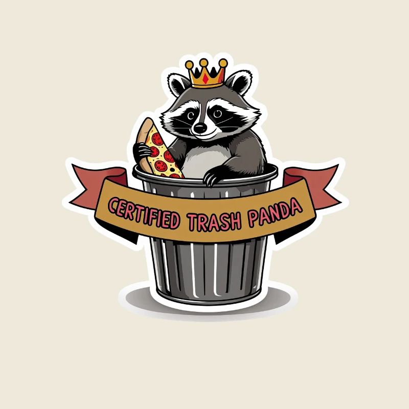 Certified Trash Panda – Waschbär mit Krone