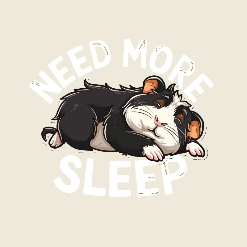 Plus de sommeil s’il vous plaît drôle cochon d’Inde conception