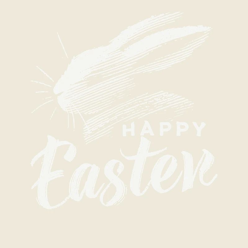 Lapin de Pâques Vintage Happy Easter Design