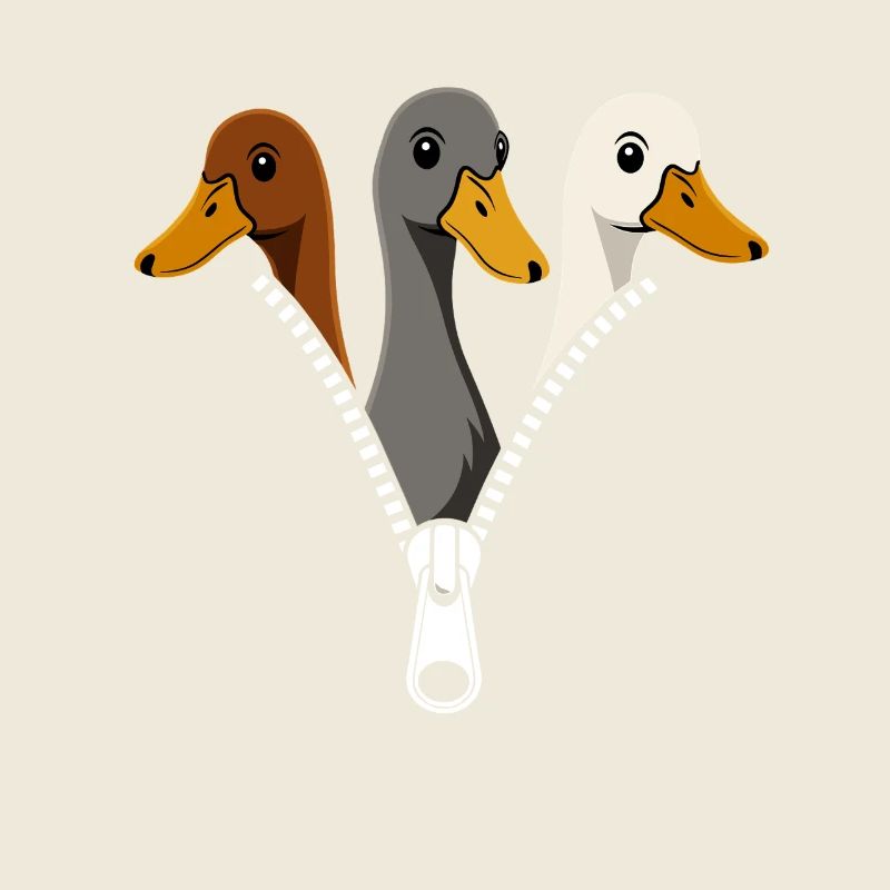 Three Ducks Zipper Duck Fans Duck Ducks