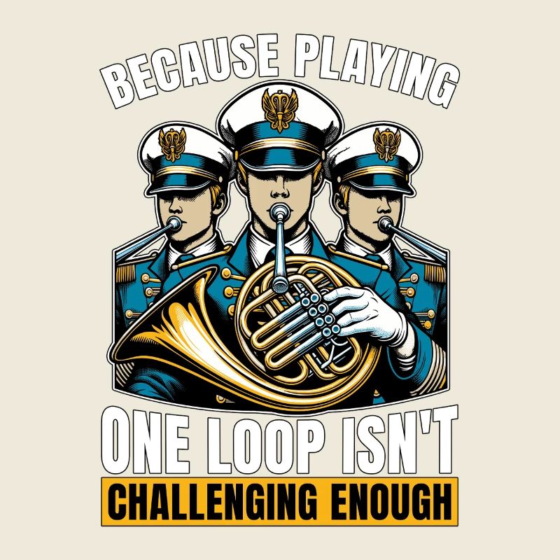 French Horn Because Playing One Loop Marching Band