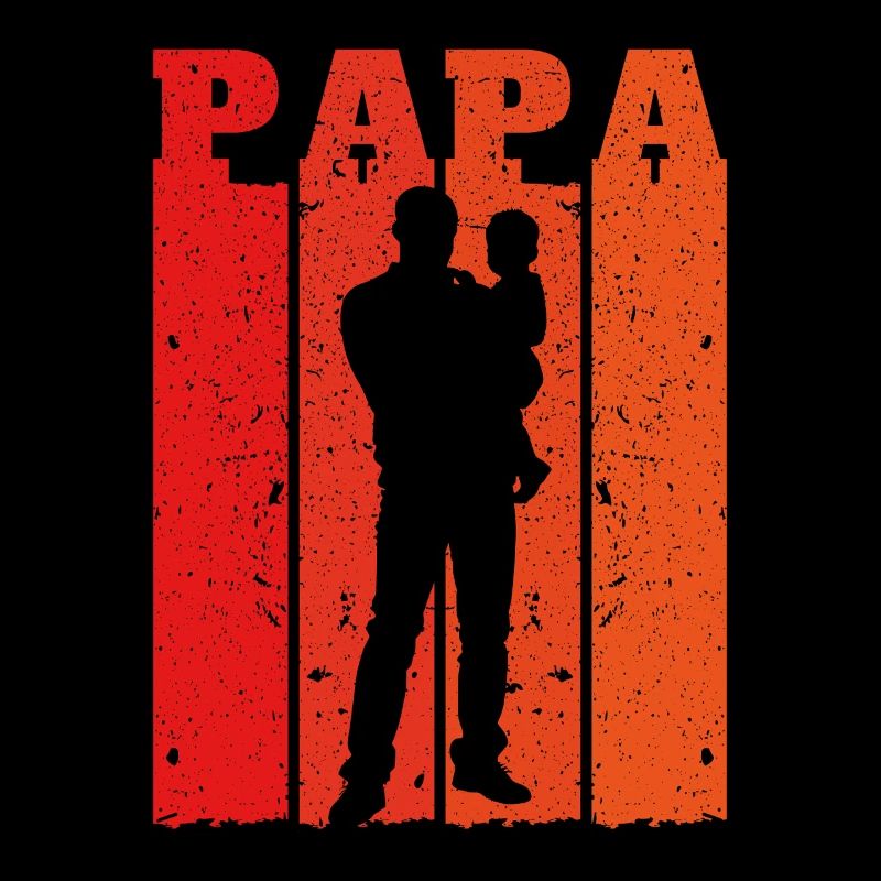 Retro Dad Silhouette – Vintage Style Father's Day
