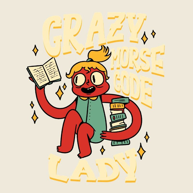 Morsecode Crazy Morse Code Lady