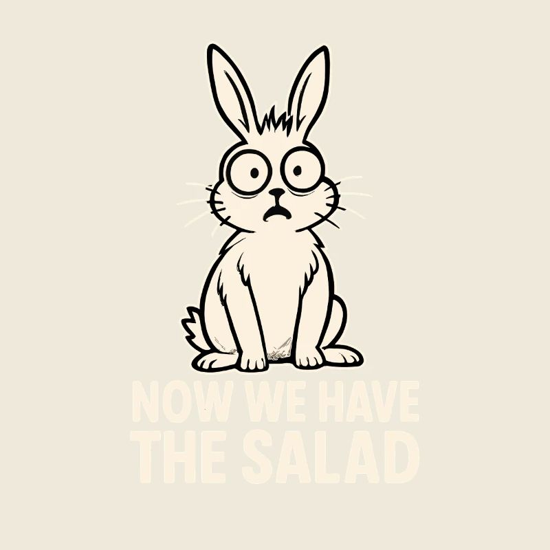 Conception de lapin drôle avec dicton