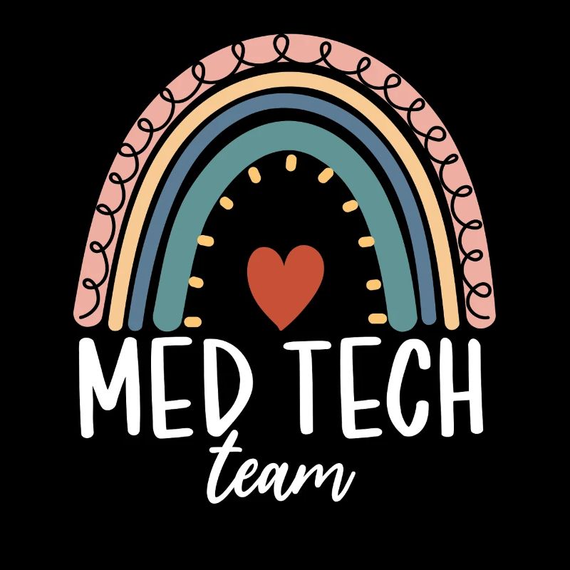 Med Tech Team Boho Arc-en-ciel Drôle Laboratoire Médical