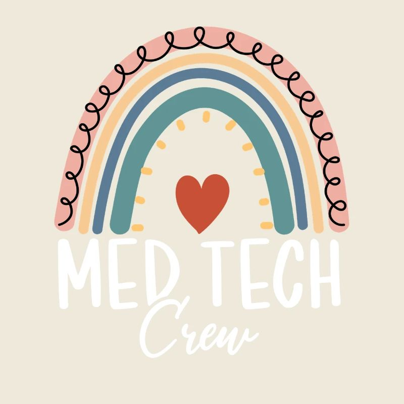 Med Tech Crew Boho Regenbogen Lustiges medizinisches Labor