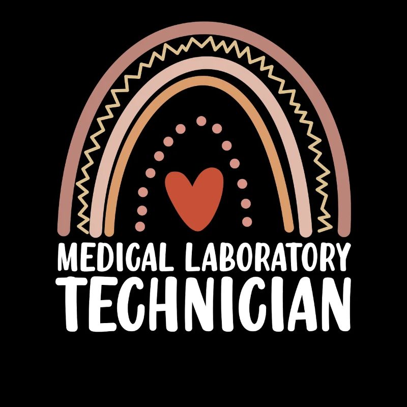 Medical Laboratory Technician Boho Rainbow Funny