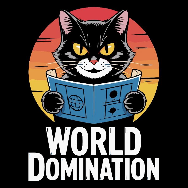 Domination mondiale – un chat avec de grands projets