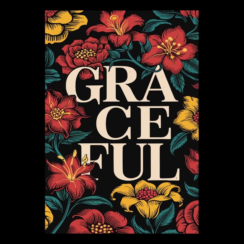 Gray Floral Pattern Artwork