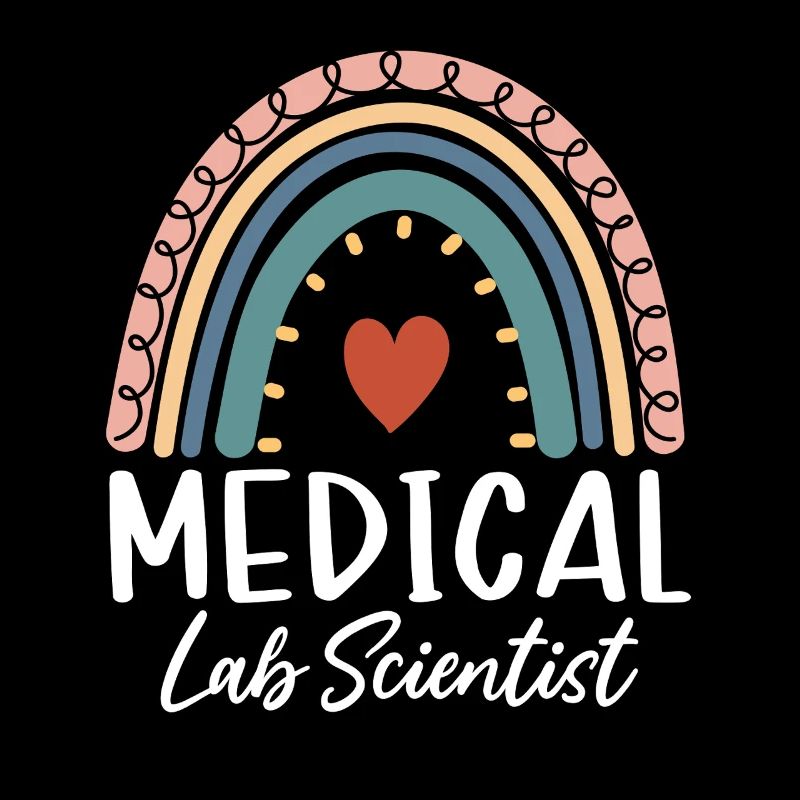 Medizinischer Laborwissenschaftler Boho Regenbogen MLS Lustig