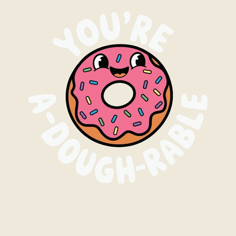 Jeu de mots mignon sur les beignets