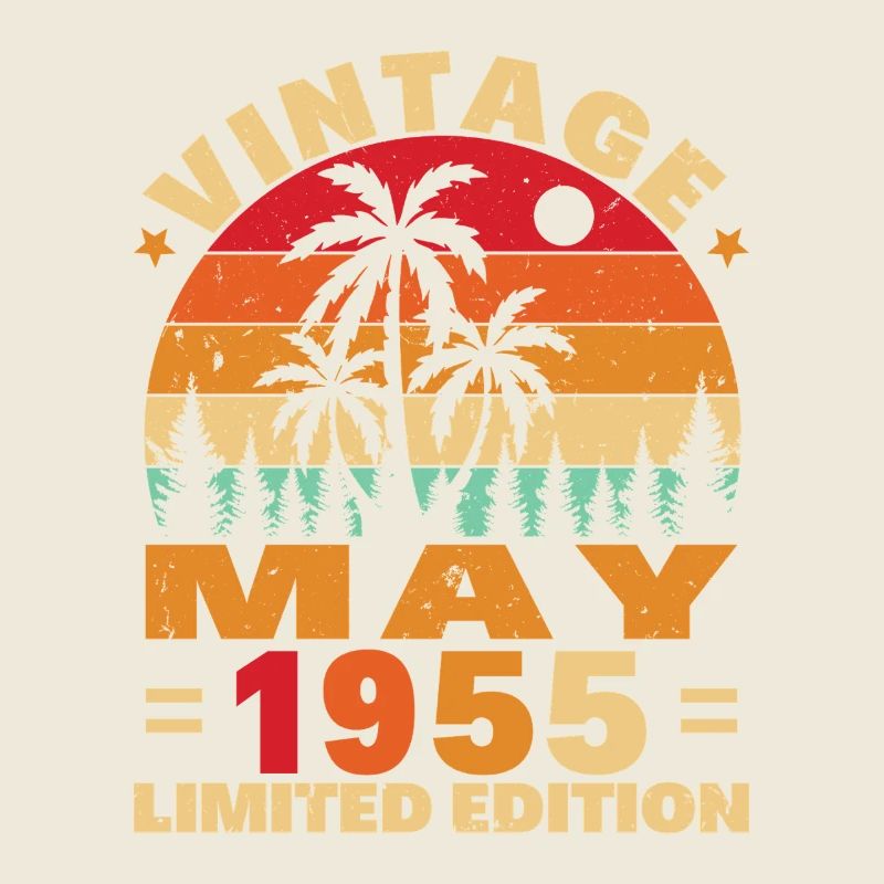May 1955 Vintage Retro Birthday Gift
