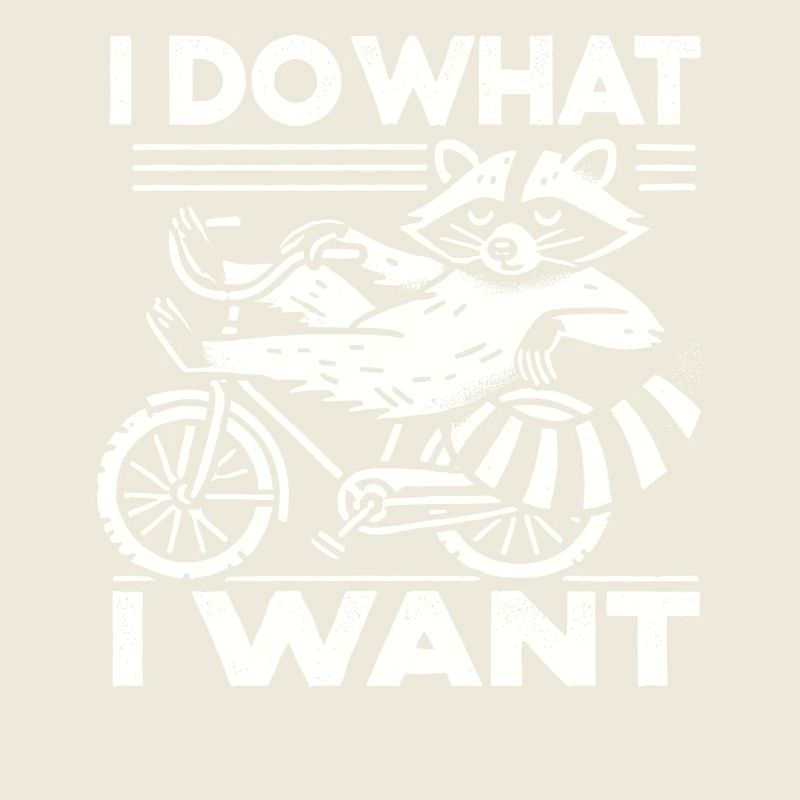 Conception de raton laveur de vélo avec un dicton effronté