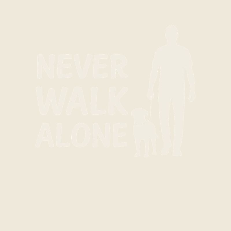 Never Walk Alone – Mann mit Hund Silhouette
