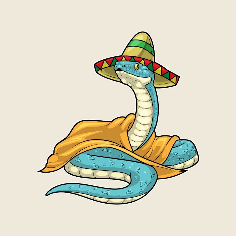 Serpent Chapeau Mexicain