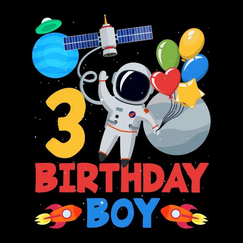 Astronaute Aventure Anniversaire Garçon Design