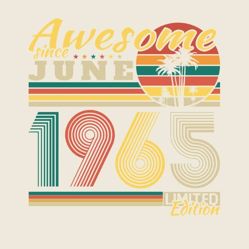1965 Juni Vintage Geburtstagsgeschenk Retro