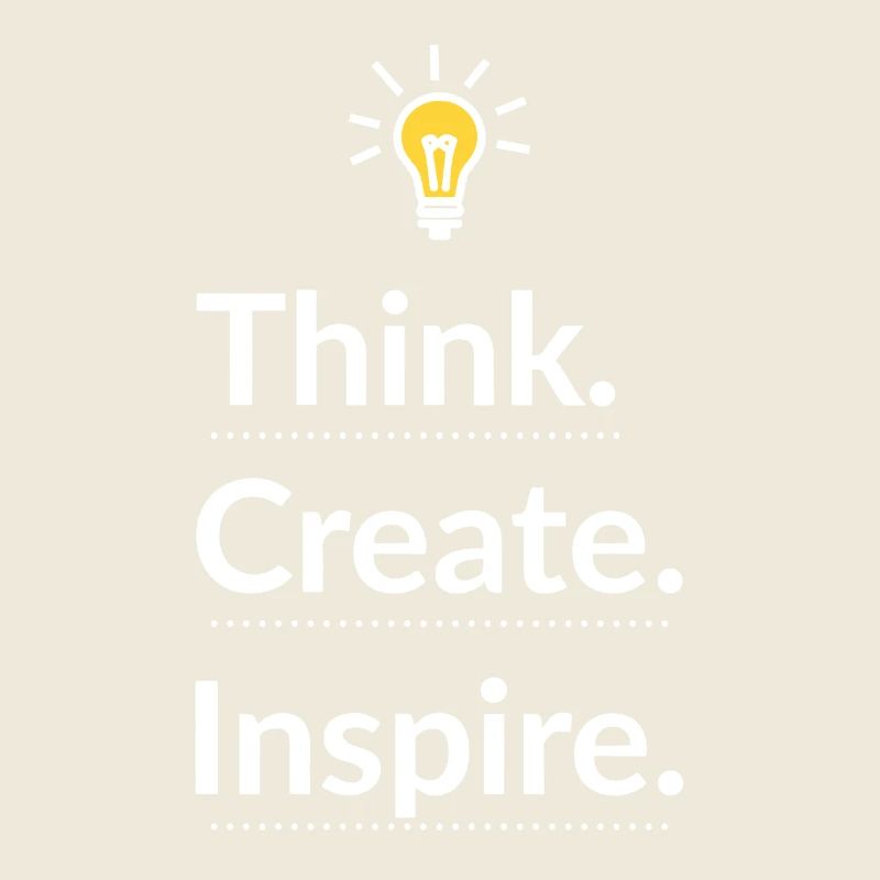 Think Create Inspire Light Bulb