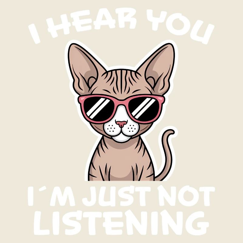 Chat Sphynx Disant Drôle Chat Sphynx Cadeau