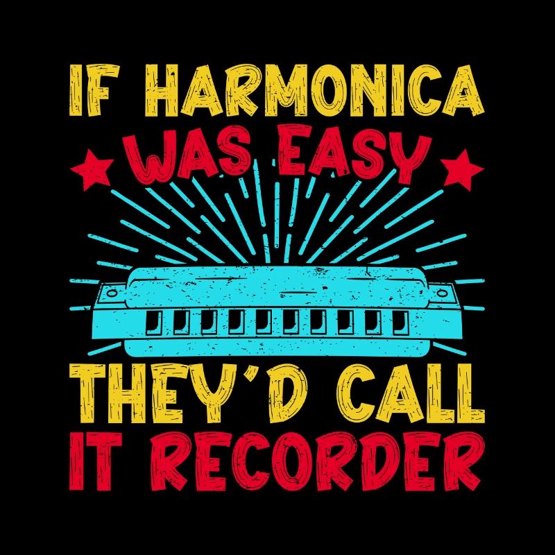 Funny Harmonica Player Was Easy They Call Recorder