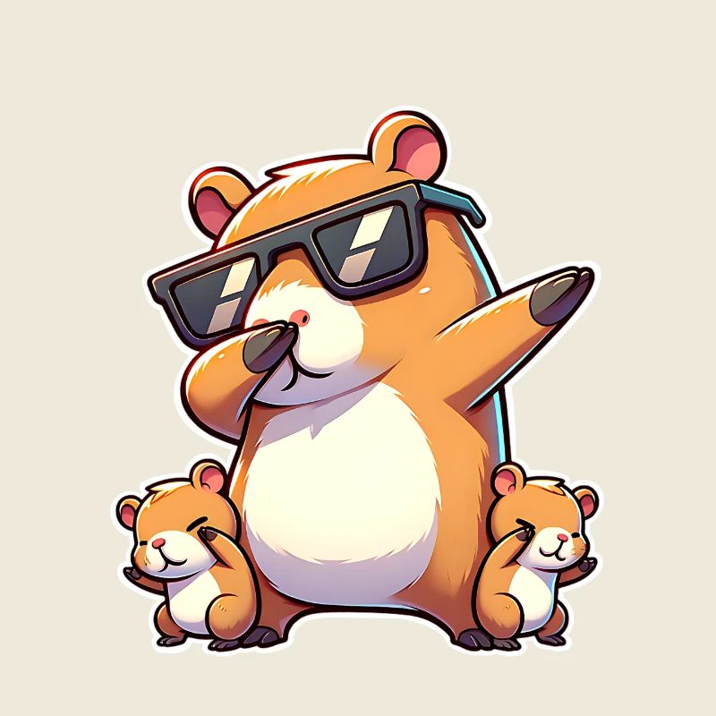 Capybara Papa Sohn Tochter Vater Vatertag