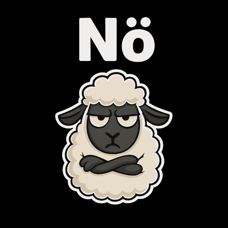 Nope mouton drôle dicton design