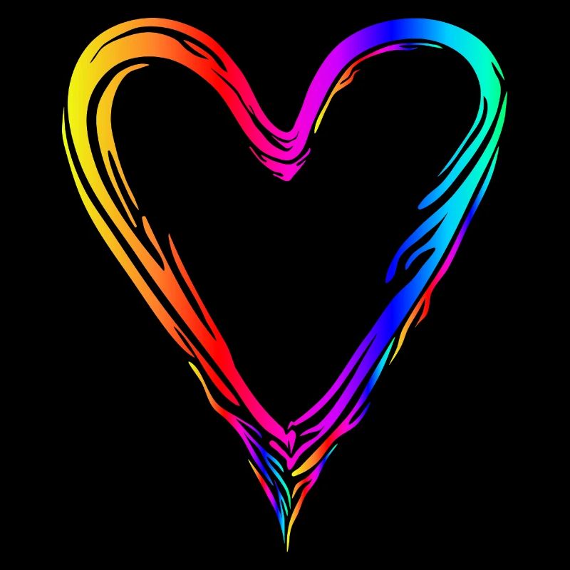 Coeur coloré Rainbow Gradient