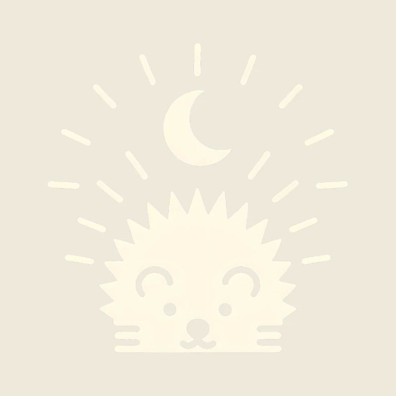 Hérisson au clair de lune