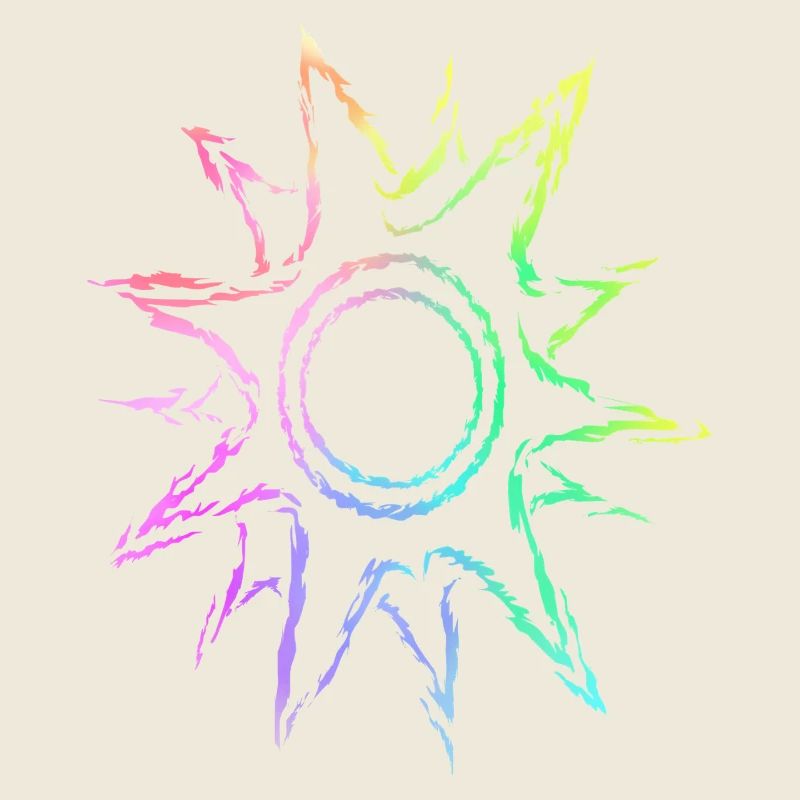 Sun colorful gradient