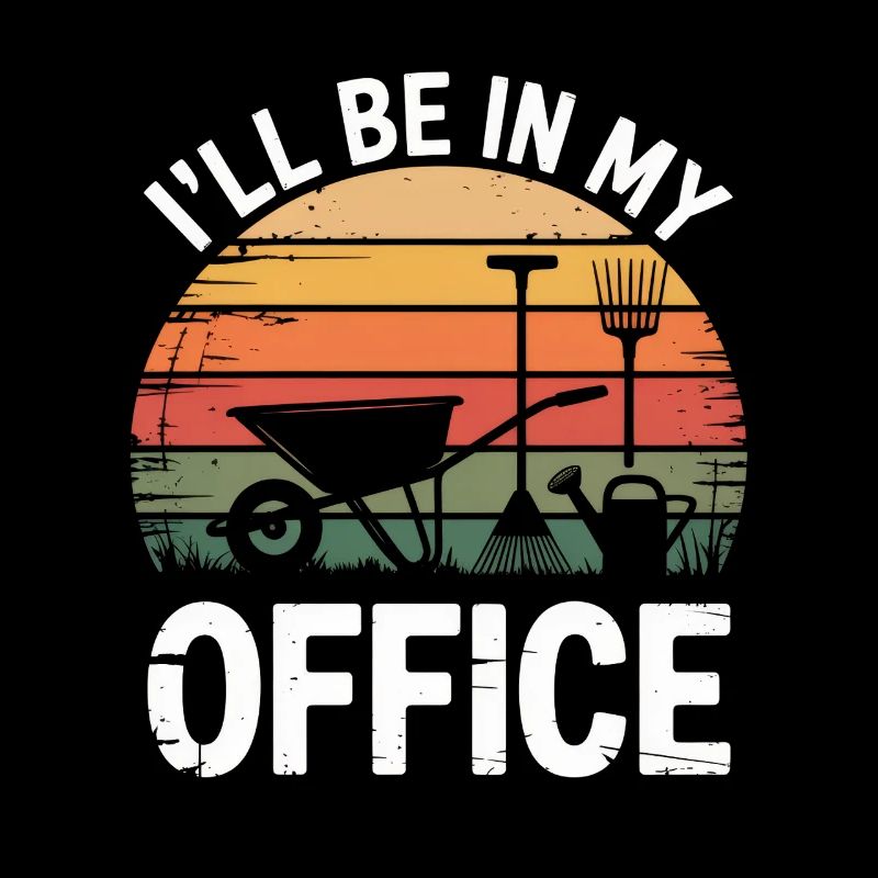 Bin im Garten-Büro Retro Sunset