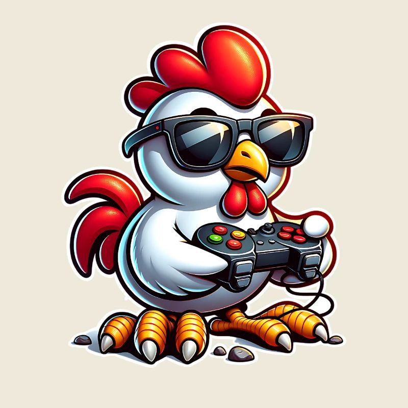 Poulet Gaming Gamer Nerd