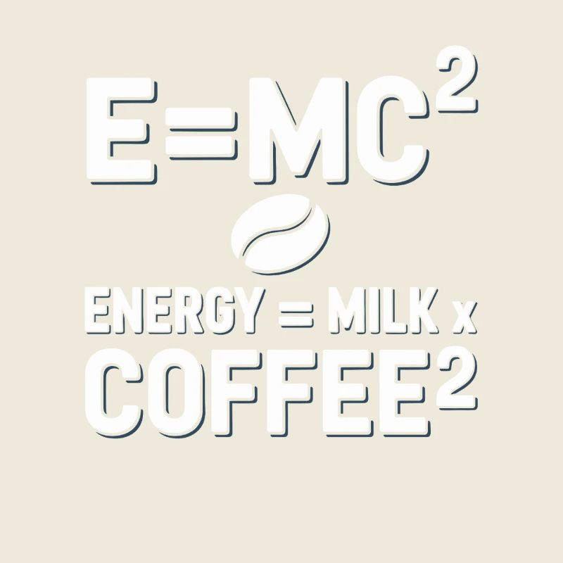 E=MC2 Physics Saying Caffeine Nerd Energy Coffee