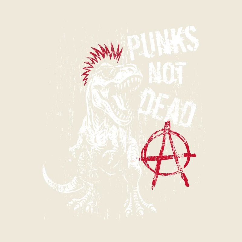 T-Rex - Punks not dead - Punk Dinosaur