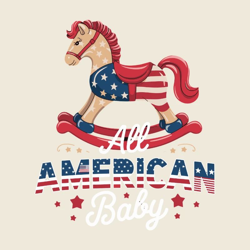 Conception de cheval à bascule pour bébé américain