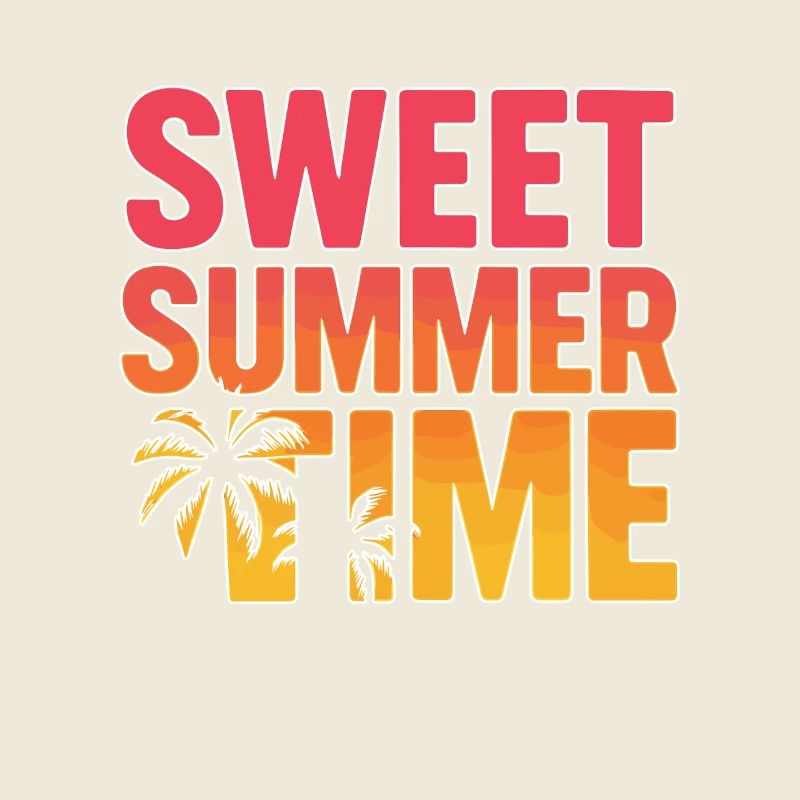 Sweet Summer Time – Summer Palm Tree Design