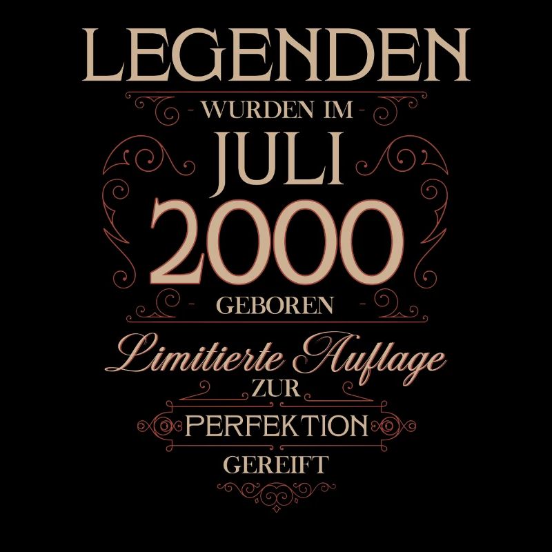 25. Geburtstag Geschenk Mann Original Juli 2000