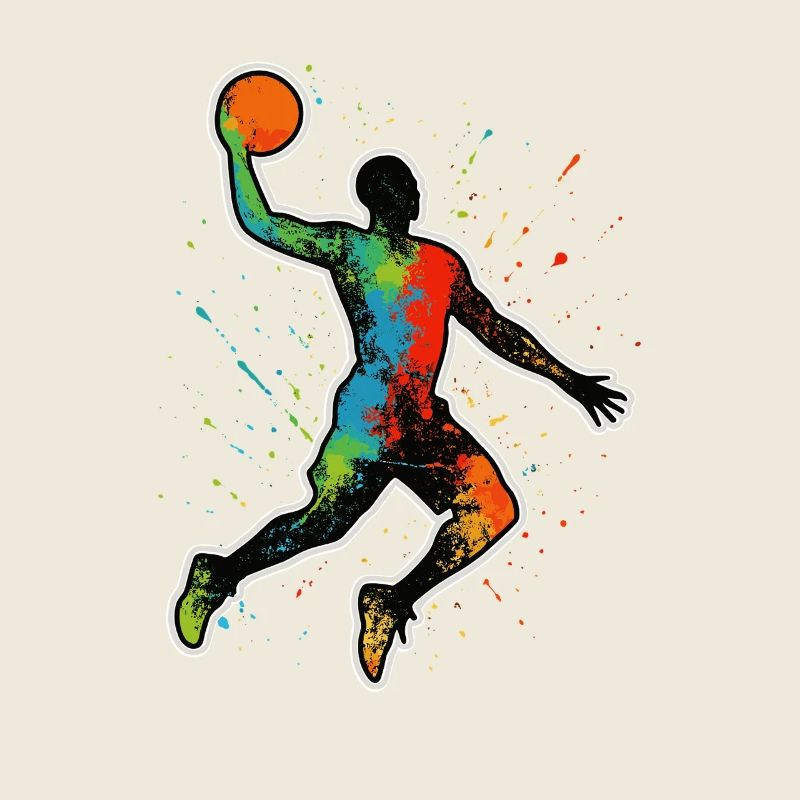 Basketball Splash Dunk – Explosion de couleurs en mouvement
